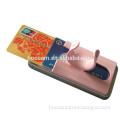 Custom logo pink silicone smartphone card holder/stand